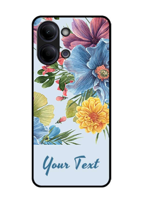 Vivo Y21 5G Custom Glass Phone Case - Stunning Watercolored Flowers Painting Design