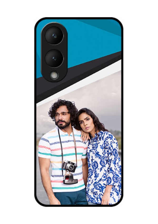 Vivo Y28 5G Custom Glass Phone Case - Simple Pattern Photo Upload Design