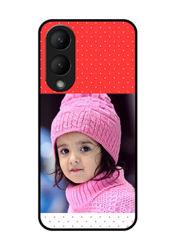 Vivo Y28 5G Custom Glass Phone Case - Red Pattern Design