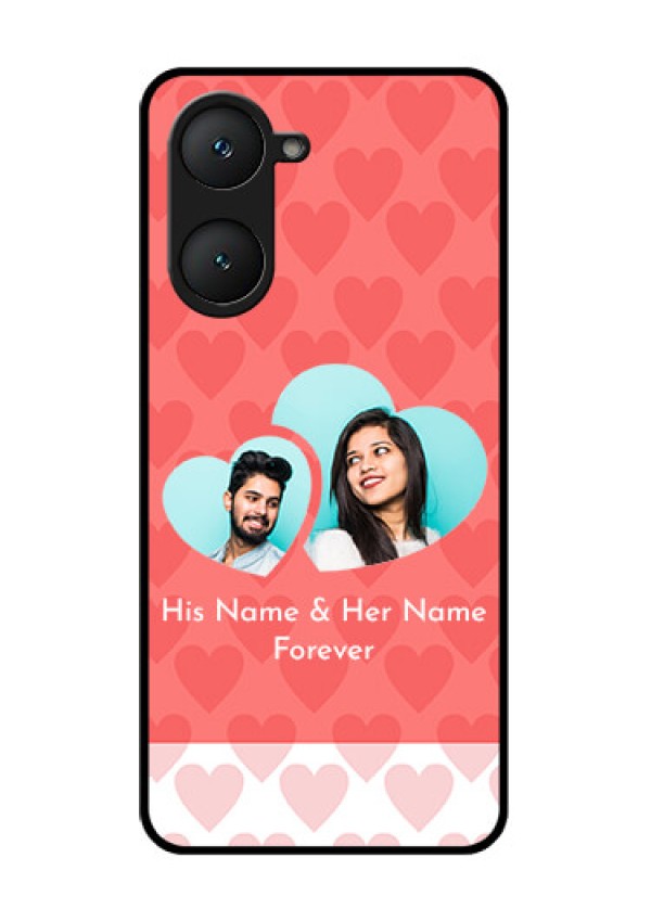 Vivo Y28e 5G Custom Glass Phone Case - Couple Pic Upload Design