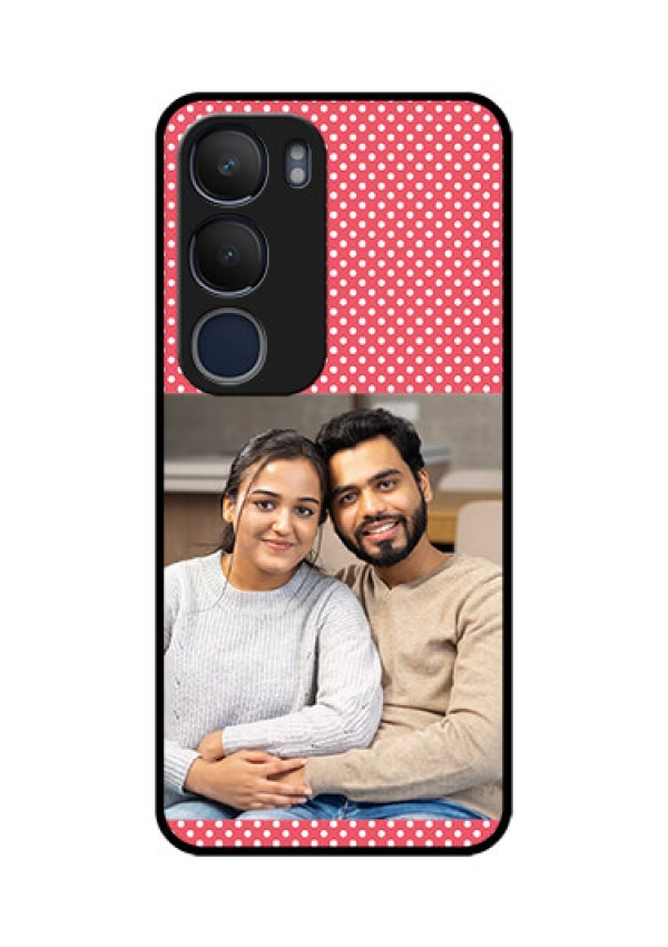 Vivo Y29 5G Custom Glass Phone CaseWhite Dotted Design