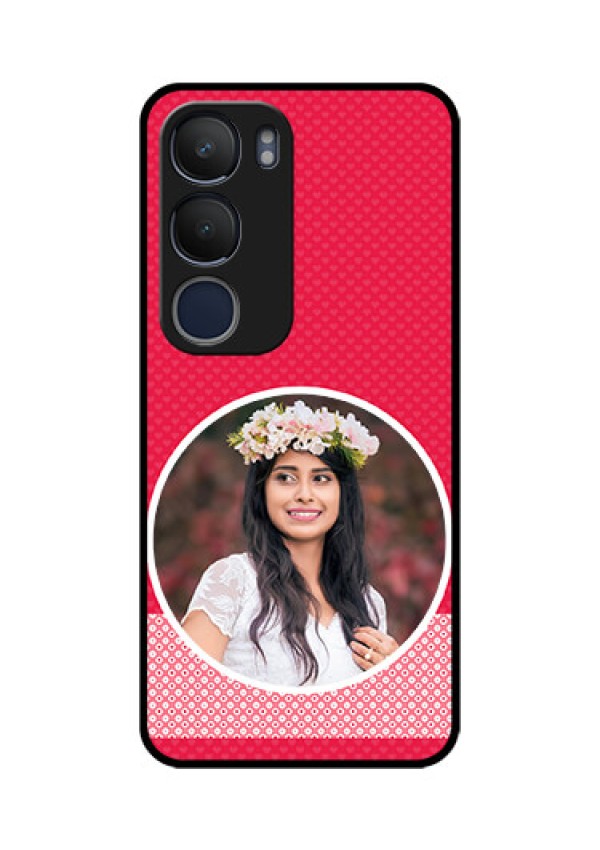 Vivo Y29 5G Custom Glass Phone CasePink Color Pattern Design