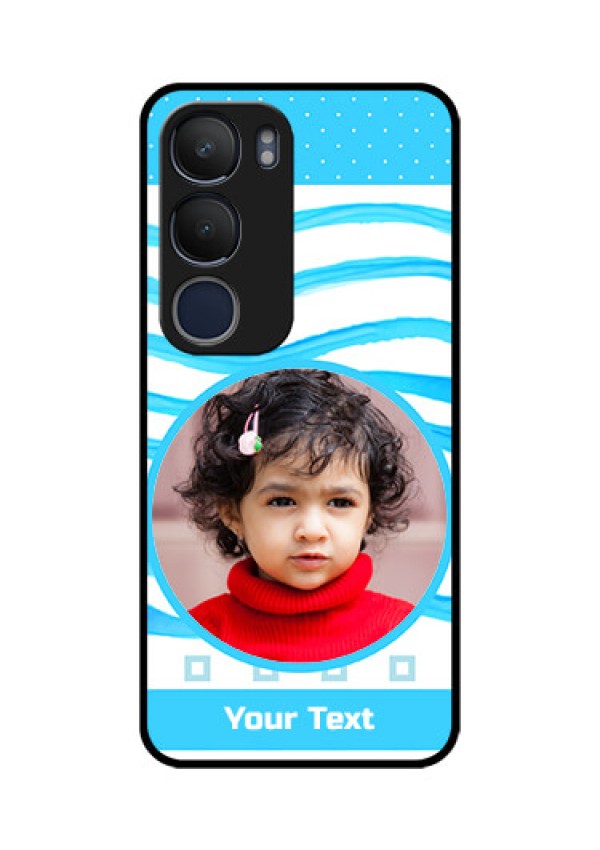Vivo Y29 5G Custom Glass Phone CaseSimple Blue Case Design