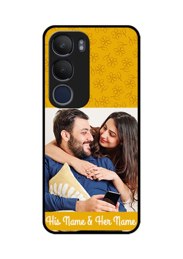 Vivo Y29 5G Custom Glass Phone CaseYellow Floral Design