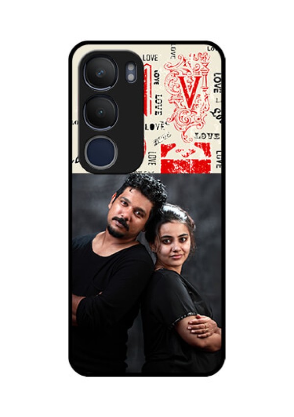 Vivo Y29 5G Custom Glass Phone CaseTrendy Love Design Case