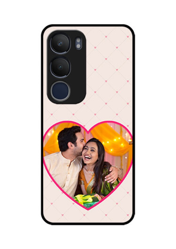 Vivo Y29 5G Custom Glass Phone CaseHeart Shape Design