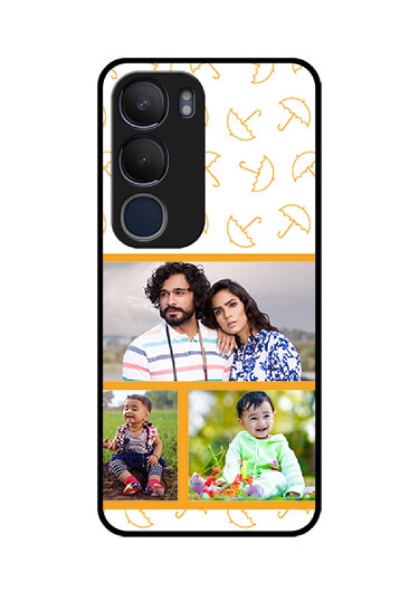 Vivo Y29 5G Custom Glass Phone CaseYellow Pattern Design