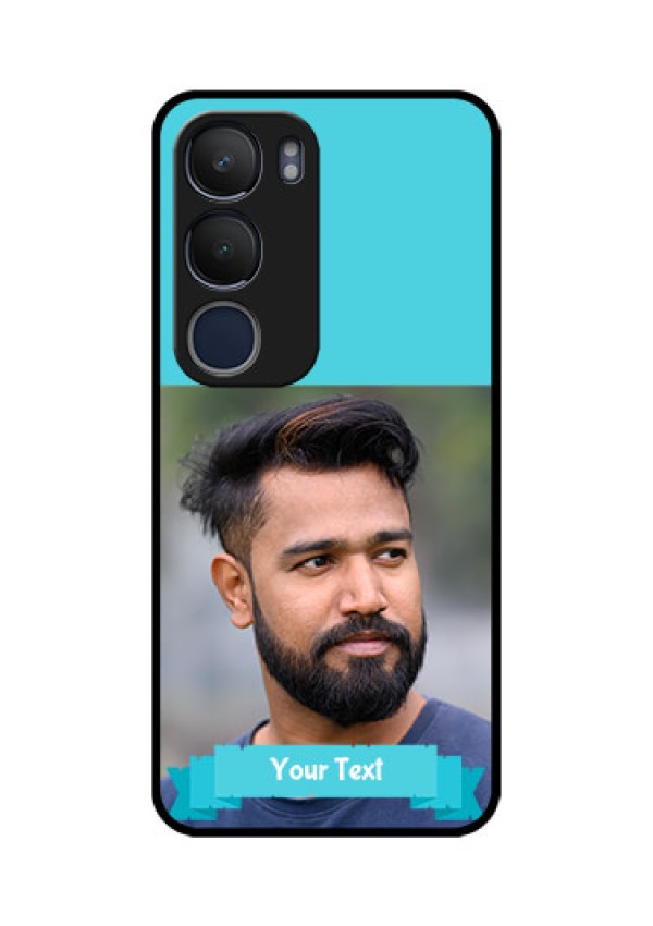 Vivo Y29 5G Custom Glass Phone CaseBlue Color Design