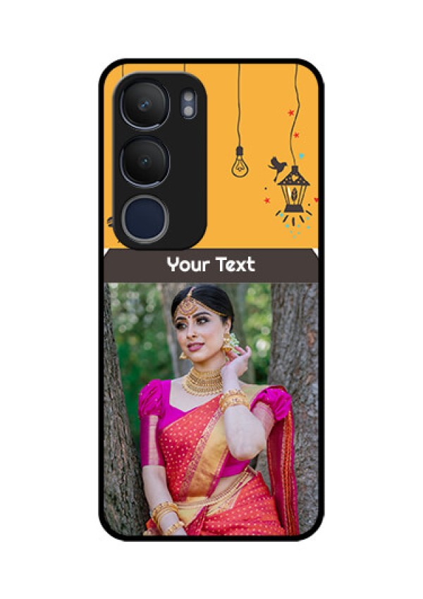 Vivo Y29 5G Custom Glass Phone CaseWith Family Picture And Icons