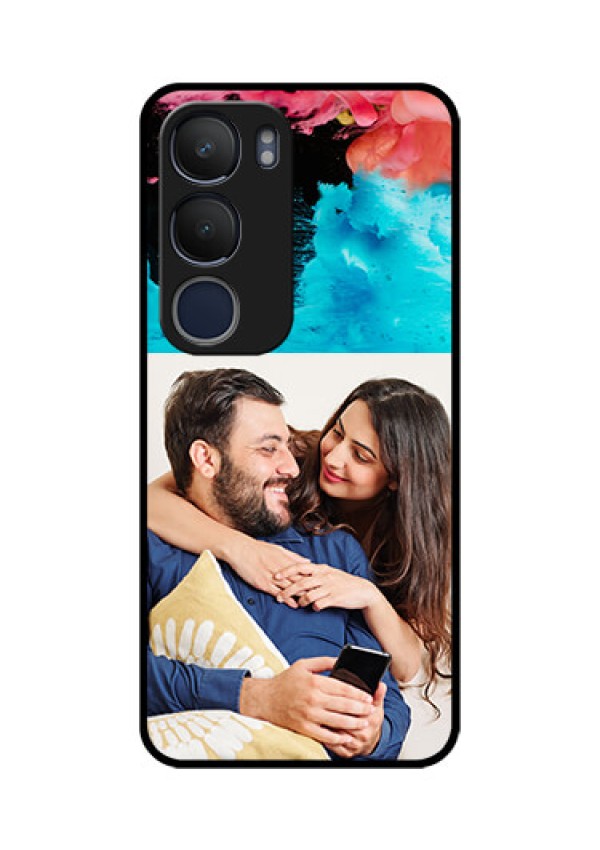 Vivo Y29 5G Custom Glass Phone CaseQuote With Acrylic Painting Design