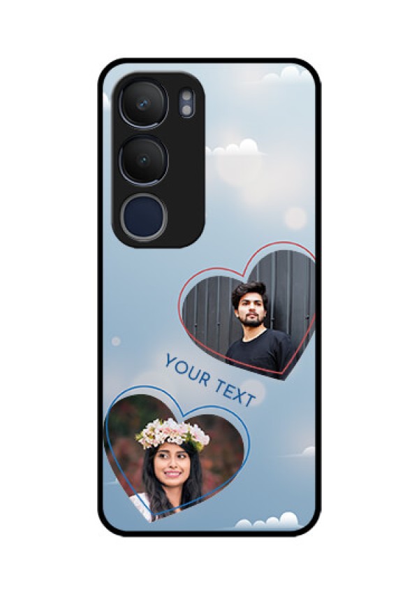 Vivo Y29 5G Custom Glass Phone CaseBlue Color Couple Design