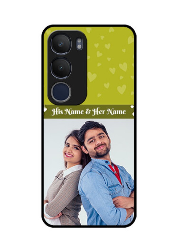Vivo Y29 5G Custom Glass Phone CaseYou and Me Heart Design