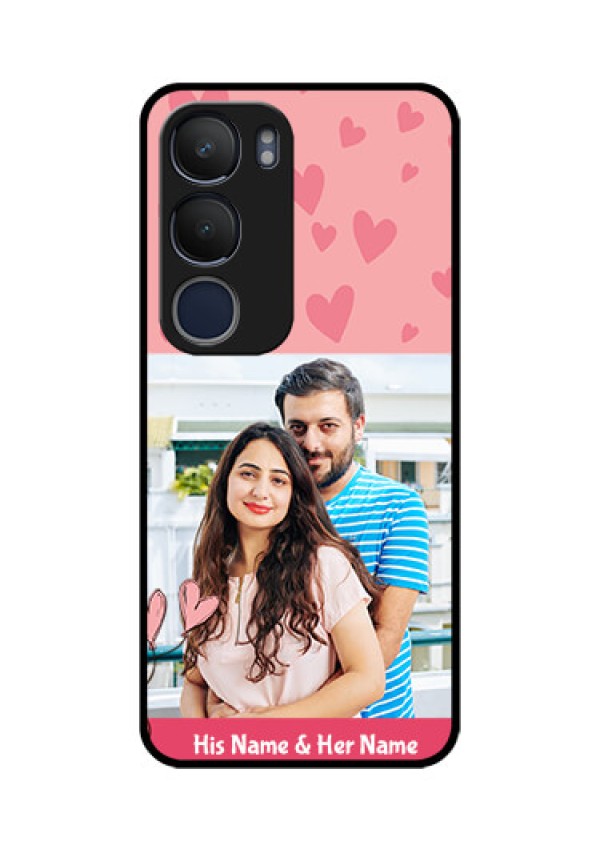 Vivo Y29 5G Custom Glass Phone CaseLove Design Peach Color