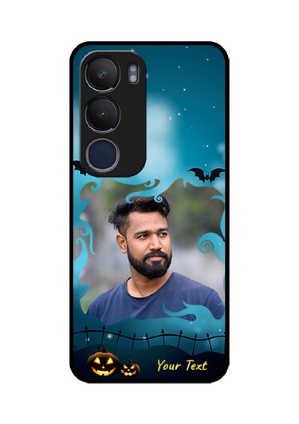 Vivo Y29 5G Custom Glass Phone CaseHalloween Frame Design