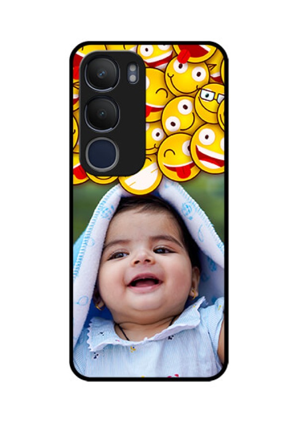 Vivo Y29 5G Custom Glass Phone CaseWith Smiley Emoji Design