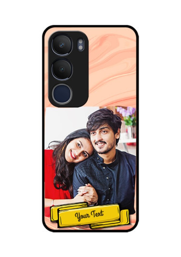 Vivo Y29 5G Custom Glass Phone CaseMarble Texture Design