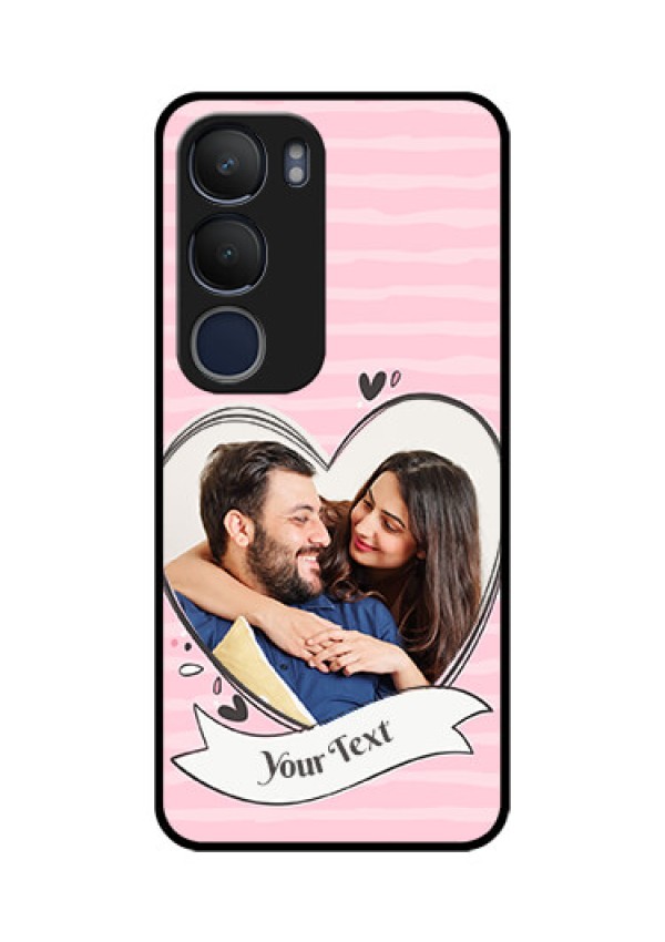 Vivo Y29 5G Custom Glass Phone CaseVintage Heart Design
