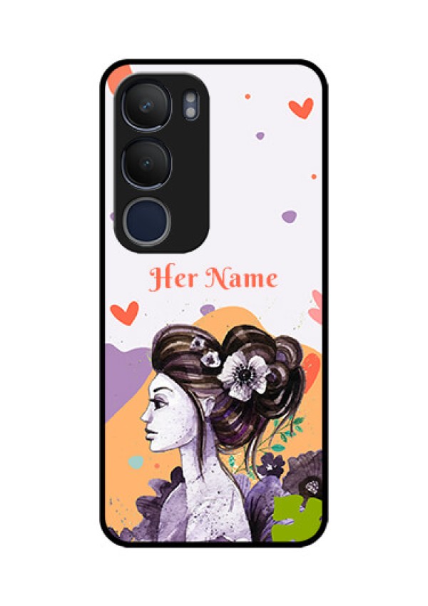 Vivo Y29 5G Custom Glass Phone CaseWoman And Nature Design