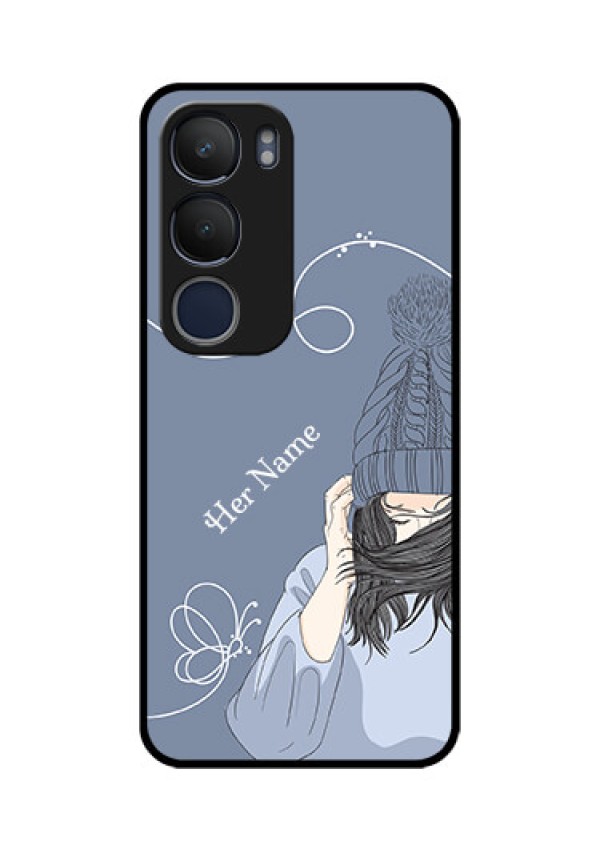 Vivo Y29 5G Custom Glass Phone CaseGirl In Winter Outfit Design