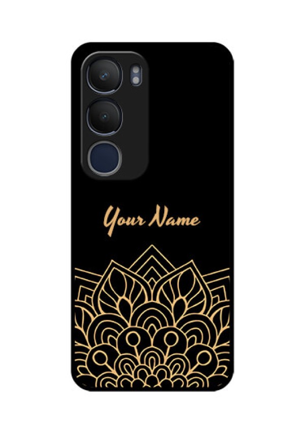 Vivo Y29 5G Custom Glass Phone CaseGolden Mandala Design