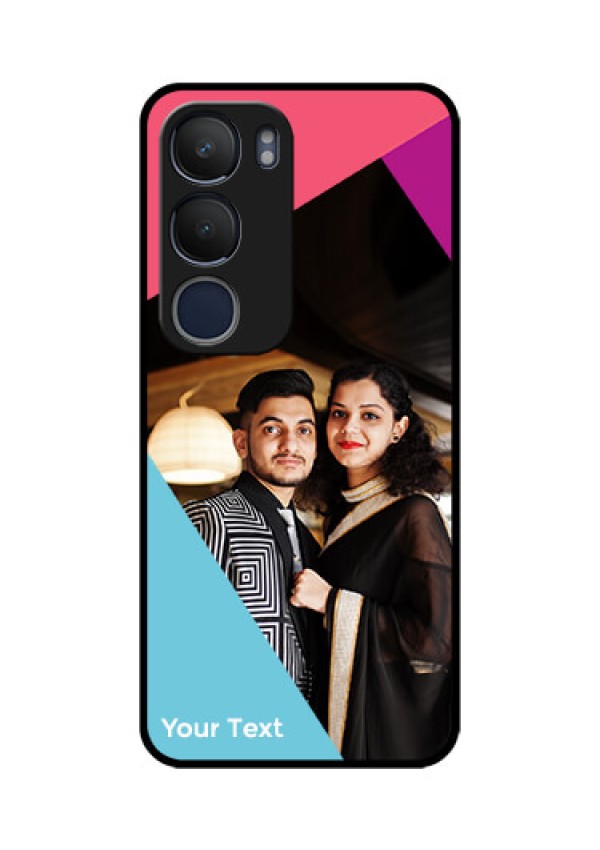 Vivo Y29 5G Custom Glass Phone CaseStacked Triple Colour Design
