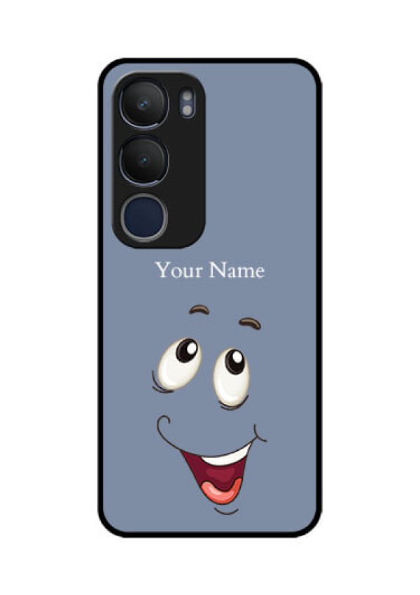 Vivo Y29 5G Custom Glass Phone CaseLaughing Cartoon Face Design