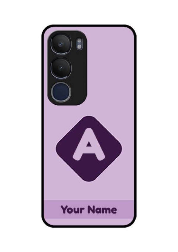Vivo Y29 5G Custom Glass Phone CaseCustom Letter In Curved Badge Design