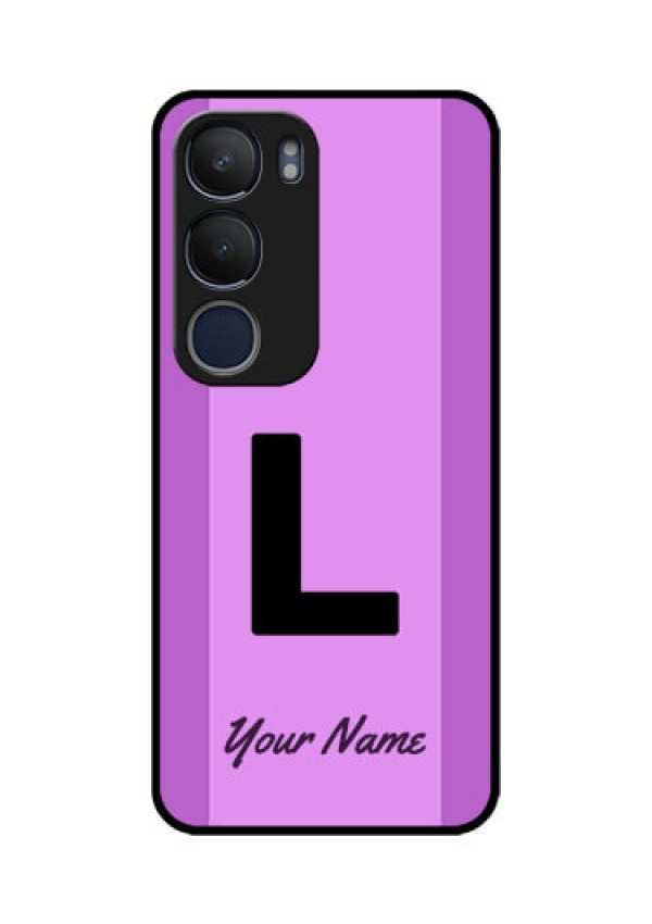 Vivo Y29 5G Custom Glass Phone CaseTricolor Custom Text Design