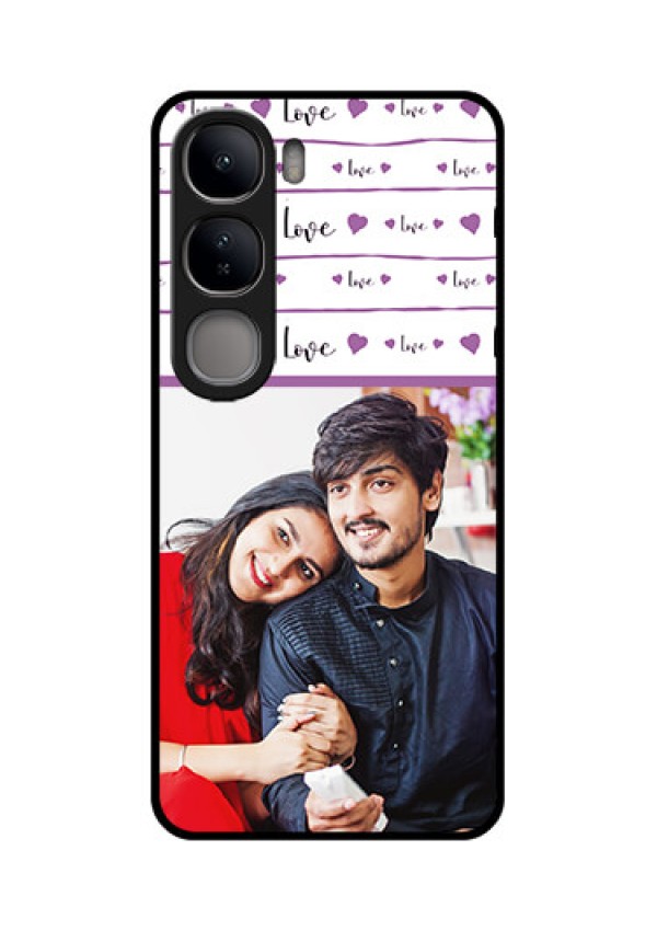 Vivo Y300 5G Custom Glass Phone CaseCouples Heart Design