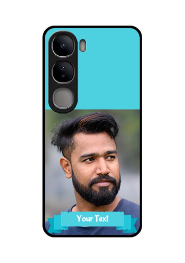 Vivo Y300 5G Custom Glass Phone CaseBlue Color Design
