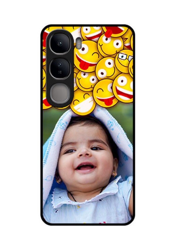 Vivo Y300 5G Custom Glass Phone CaseWith Smiley Emoji Design
