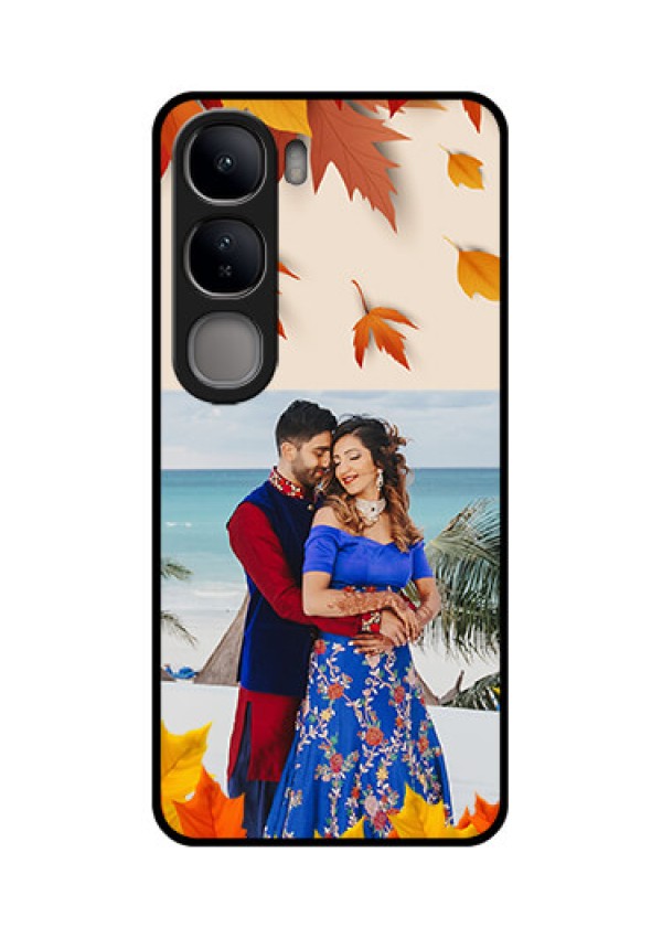 Vivo Y300 5G Custom Glass Phone CaseAutumn Maple Leaves Design