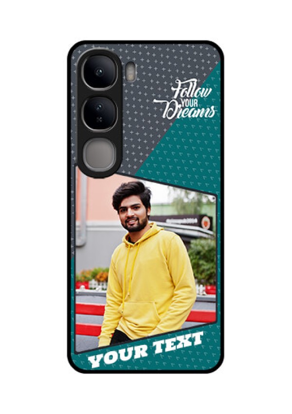 Vivo Y300 5G Custom Glass Phone CaseBackground Pattern Design With Quote