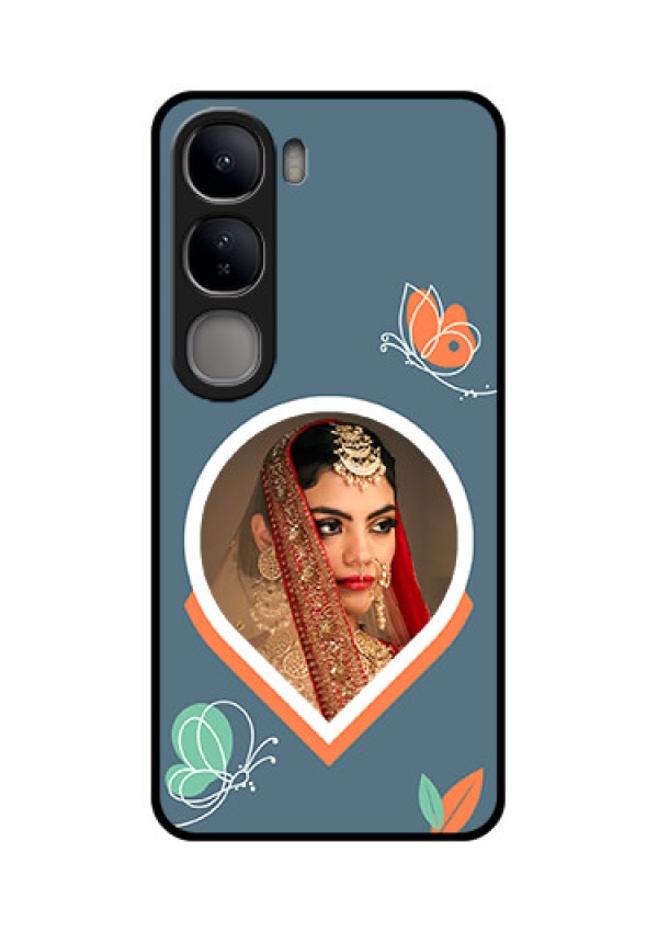 Vivo Y300 5G Custom Glass Phone CaseDroplet Butterflies Design