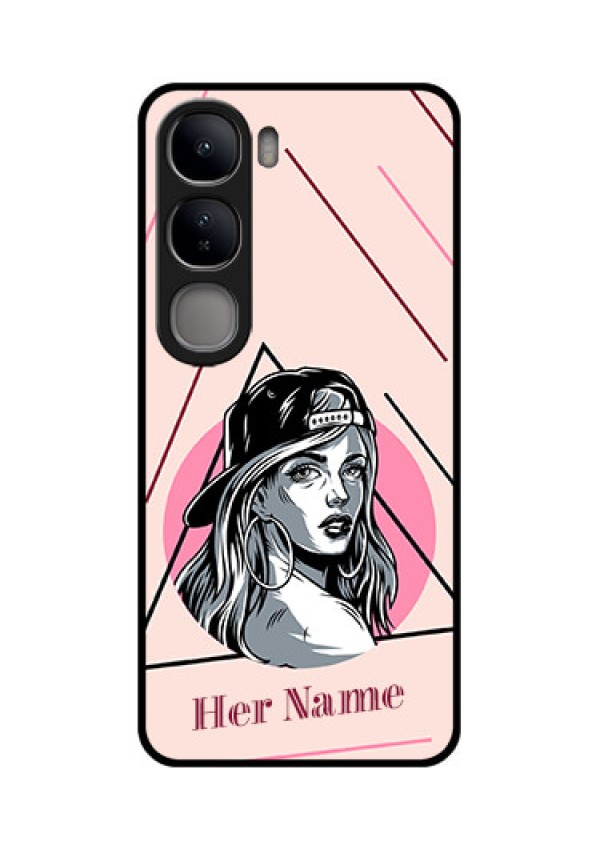 Vivo Y300 5G Custom Glass Phone CaseRockstar Girl Design