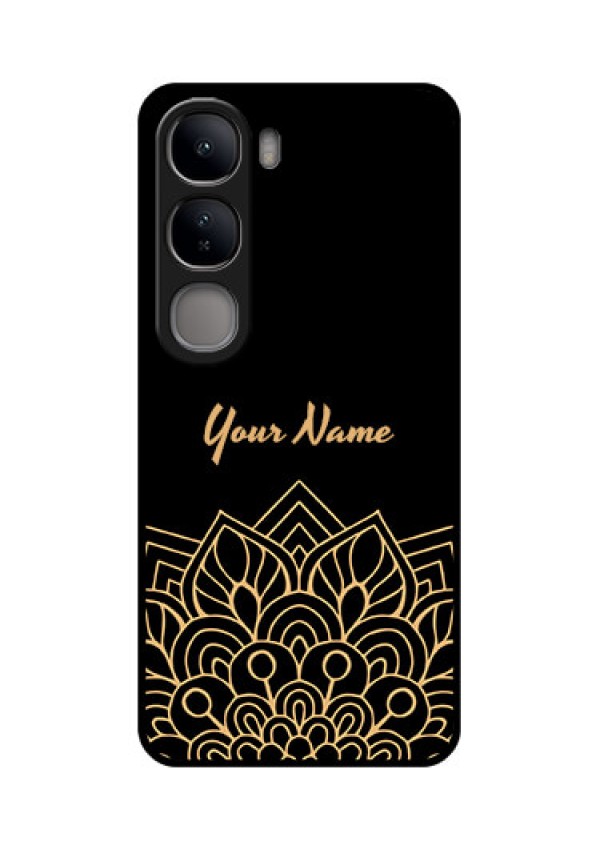 Vivo Y300 5G Custom Glass Phone CaseGolden Mandala Design