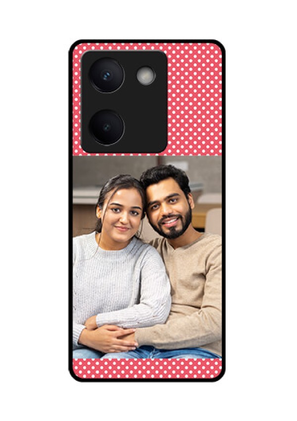 Vivo Y300 Plus 5G Custom Glass Phone Case - White Dotted Design
