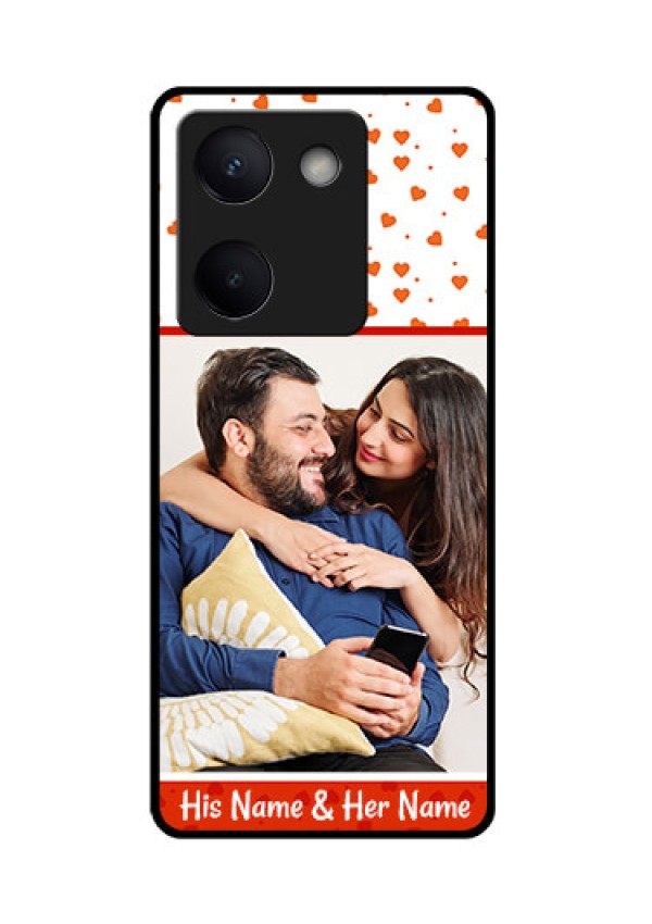 Vivo Y300 Plus 5G Custom Glass Phone Case - Orange Love Symbol Design