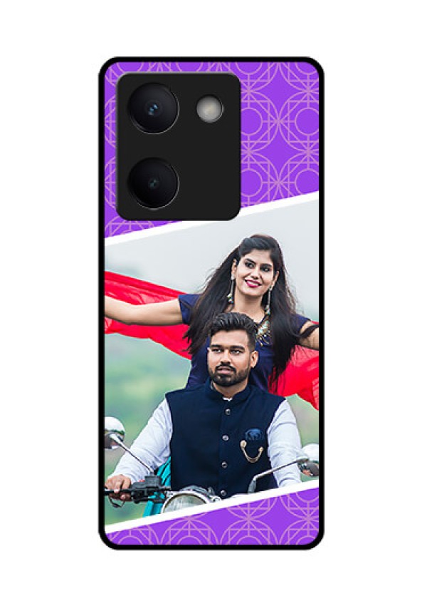 Vivo Y300 Plus 5G Custom Glass Phone Case - Violet Color Pattern Design