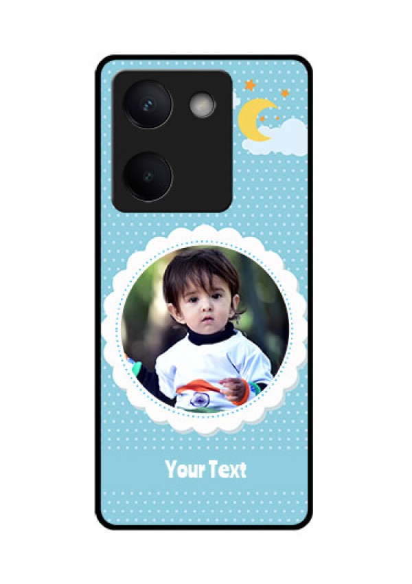 Vivo Y300 Plus 5G Custom Glass Phone Case - Violet Pattern Design