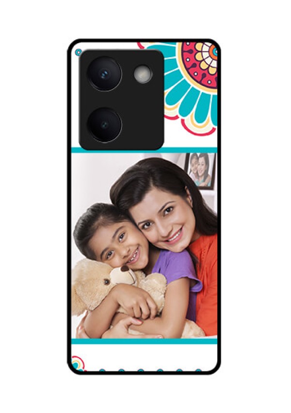 Vivo Y300 Plus 5G Custom Glass Phone Case - Flower Design