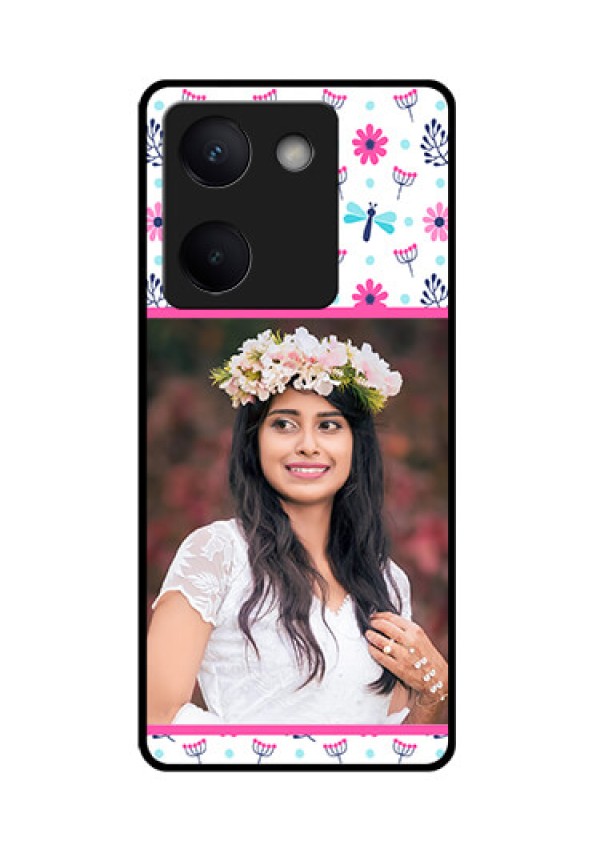 Vivo Y300 Plus 5G Custom Glass Phone Case - Colorful Flower Design