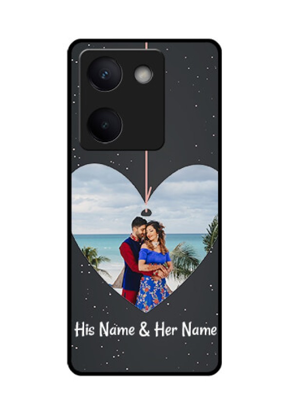 Vivo Y300 Plus 5G Custom Glass Phone Case - Hanging Heart Design