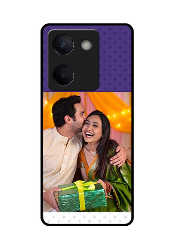 Vivo Y300 Plus 5G Custom Glass Phone Case - Violet Colored Pattern Design