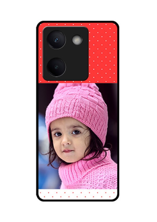 Vivo Y300 Plus 5G Custom Glass Phone Case - Red Pattern Design