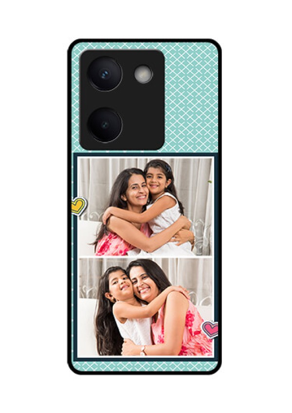 Vivo Y300 Plus 5G Custom Glass Phone Case - 2 Image Holder With Pattern Design