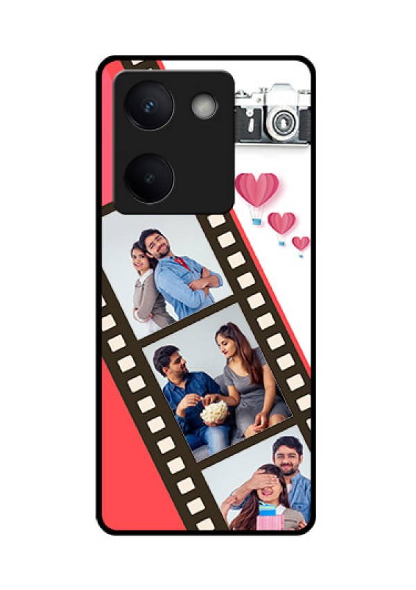 Vivo Y300 Plus 5G Custom Glass Phone Case - 3 Image Holder With Film Reel
