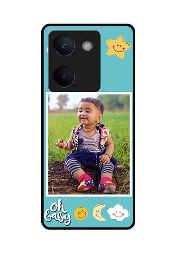 Vivo Y300 Plus 5G Custom Glass Phone Case - Smiley Kids Stars Design