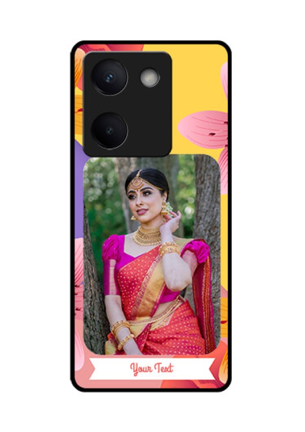 Vivo Y300 Plus 5G Custom Glass Phone Case - 3 Image With Vintage Floral Design
