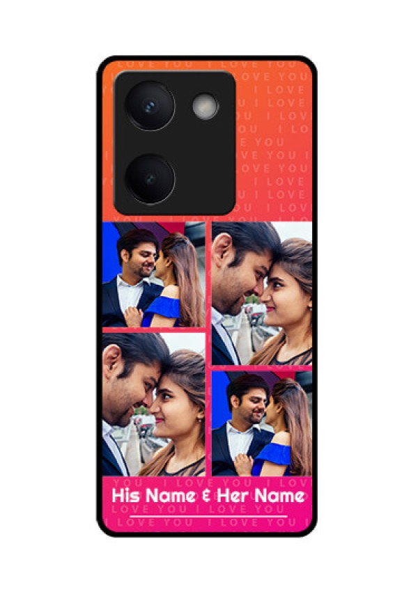 Vivo Y300 Plus 5G Custom Glass Phone Case - I Love You Pink Design